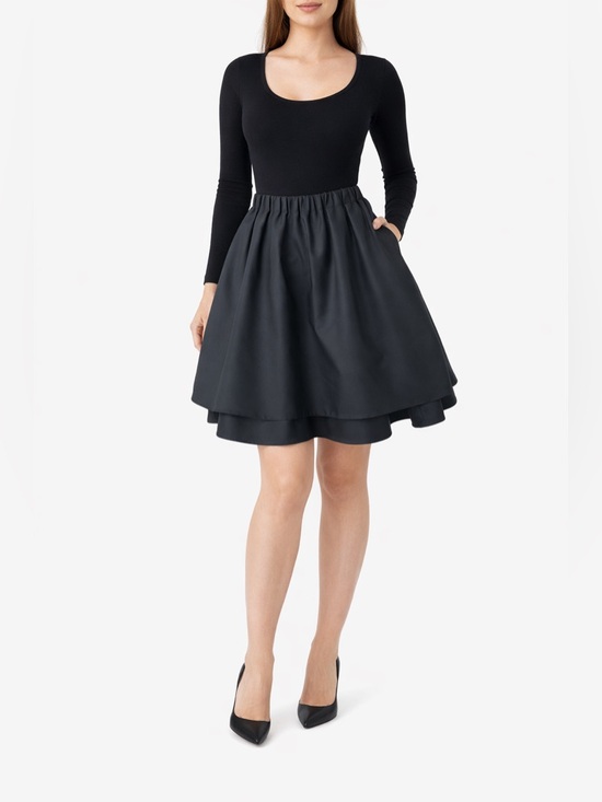 Armani Collezioni Dresses & Skirts - Armani Collezioni Dark Green Double-Layer Circle Skirt